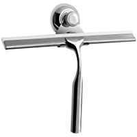 Zindoo Limpiacristales Ducha Extractor de baño y Ducha Borrador Acero Inoxidable Limpiacristales con Colgador de Pared…